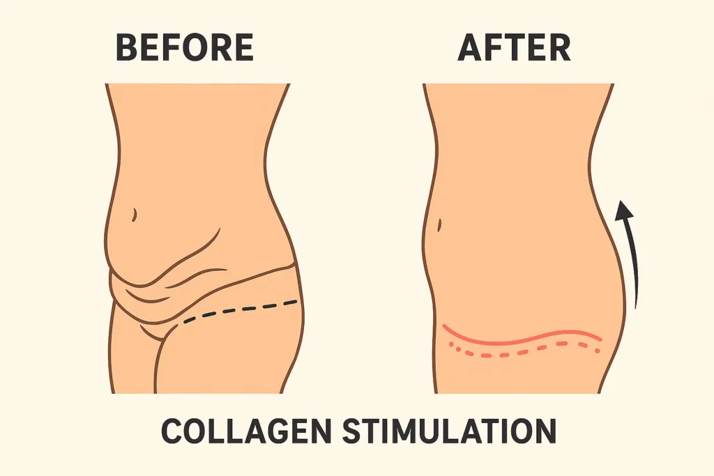 Before and after results for sagging skin after weight loss injections Warwickshire