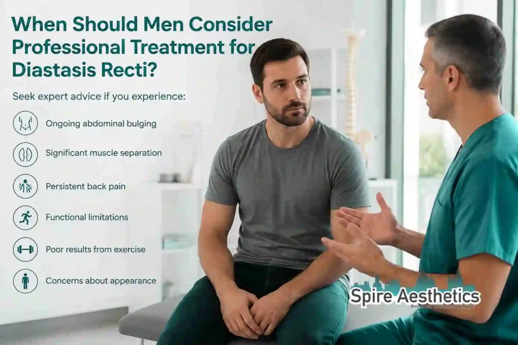 When Should Men Consider Professional Treatment for Diastasis Recti Warwickshire?